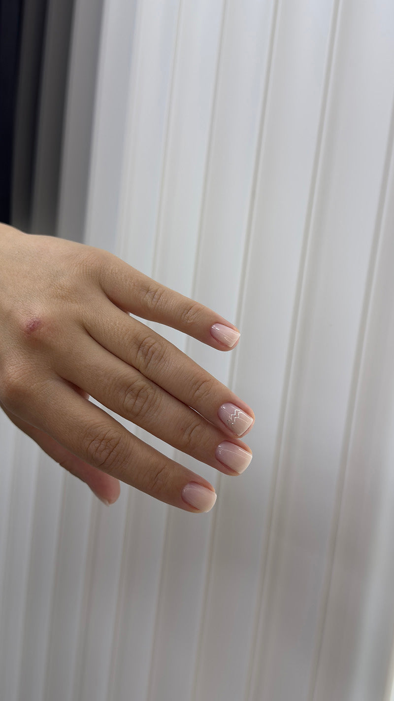 Manicure Horoscope. Foil silver. Nail water decals SF-170