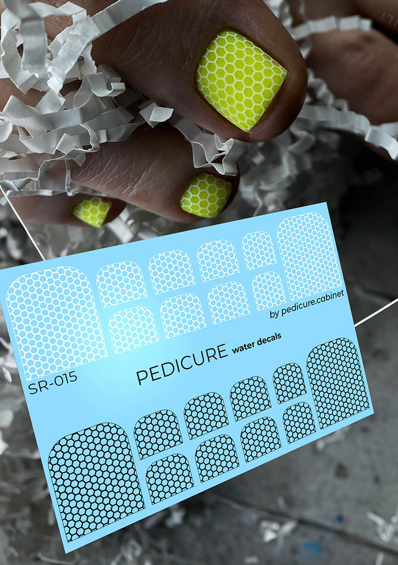 Pedicure Mesh. Nail water decals SR-015