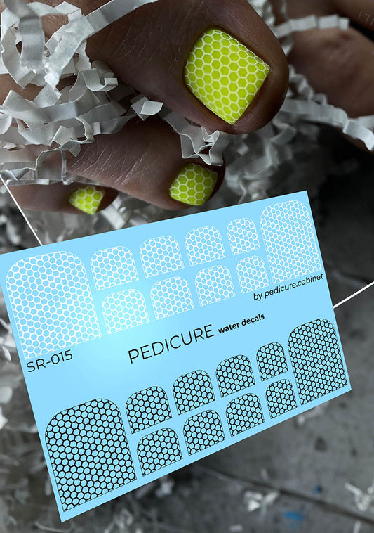 Pedicure Mesh. Nail water decals SR-015