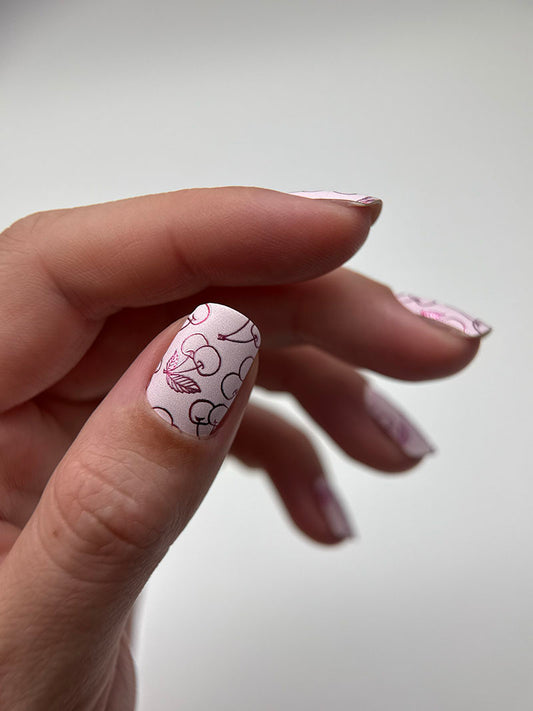 Manicure Cherry. Colored Foil. Nail wraps WM-377