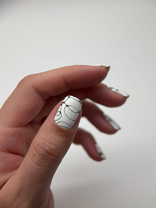 Manicure Thin lines. Nail wraps WM-393