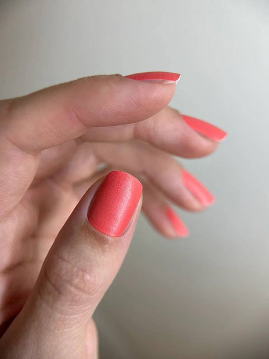 Manicure Coral. Nail wraps WM-396
