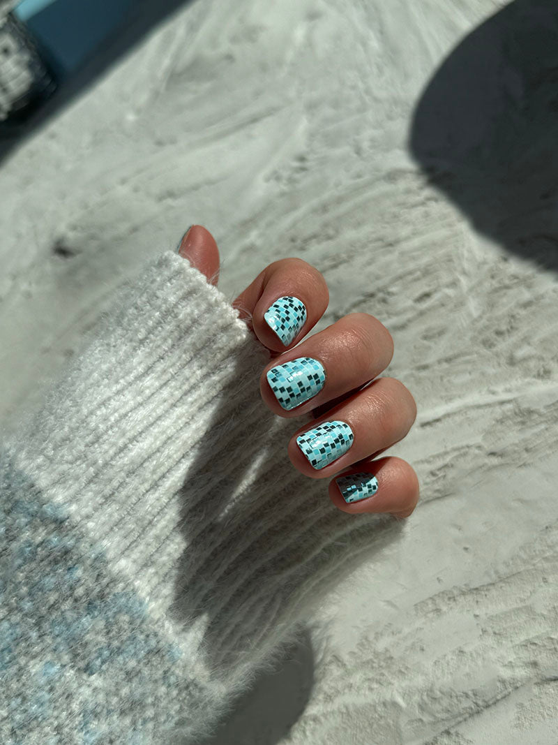 Manicure Disco Ball. Tiffany. Colored Foil. Nail wraps WM-493