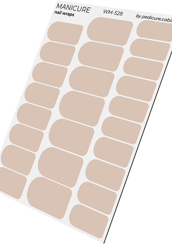 Manicure Light Beige. Nail wraps WM-528