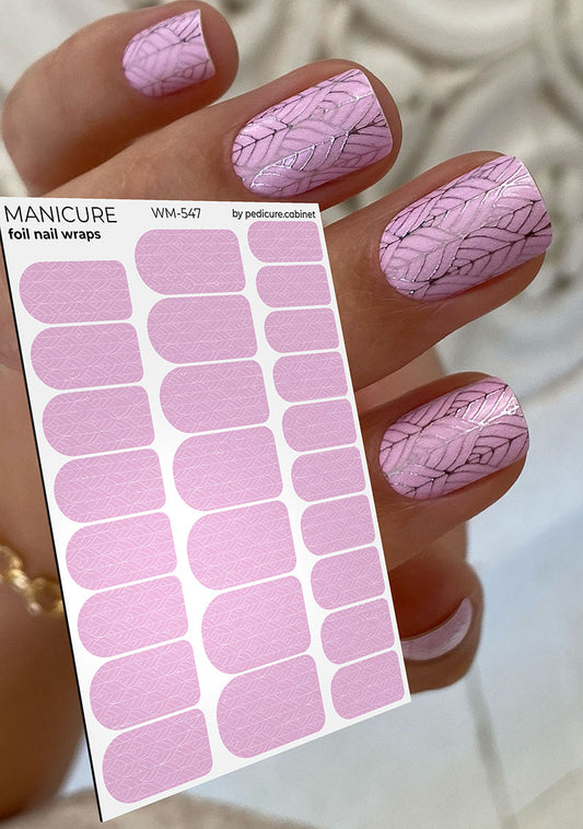 Manicure Light Ornament. Colored Foil. Nail wraps WM-547