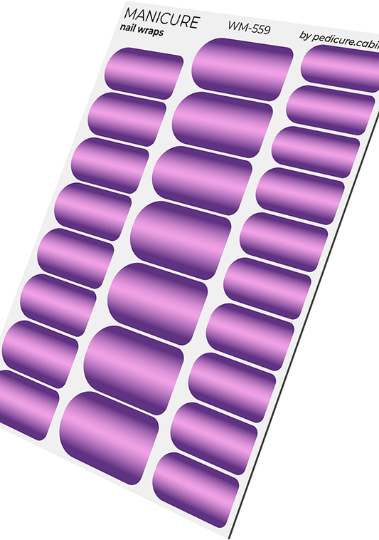 Manicure Gradient. Purple. Nail wraps WM-559