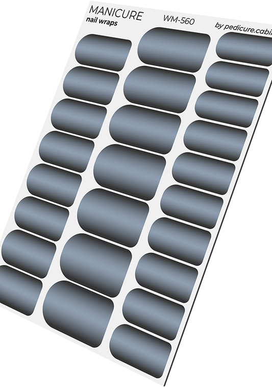 Manicure Gradient. Gray. Nail wraps WM-560