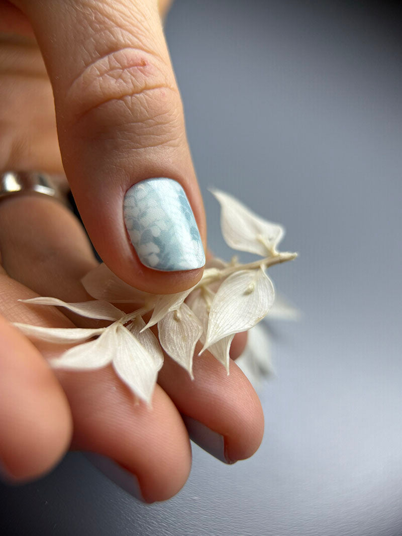 Manicure Twigs. Blue. Nail wraps WM-573