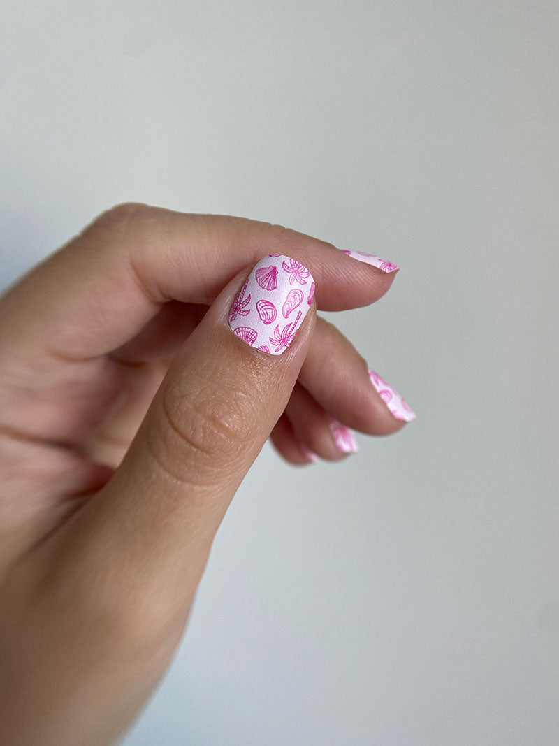 Manicure Shells Palms. Nail wrap WM-729
