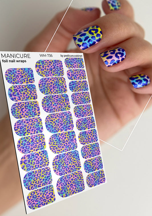 Manicure Leo. Color Foil. Nail wrap WM-736