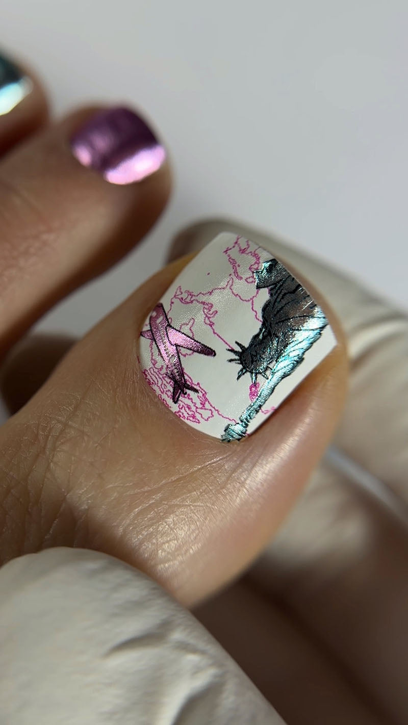 Pedicure America. Color Foil. Nail wraps WR-425