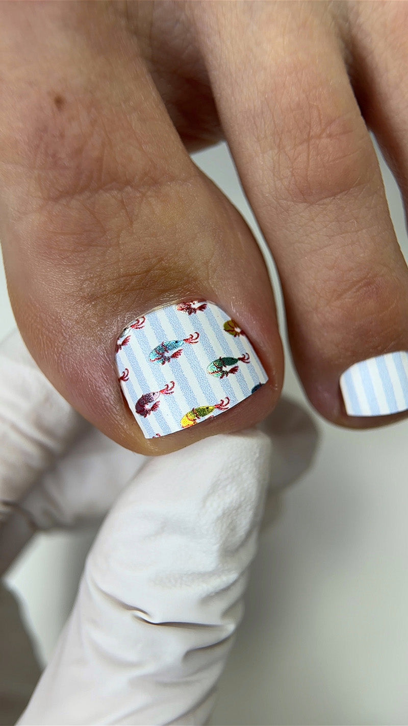 Pedicure Shrimps. Colored Foil. Nail wraps WR-506
