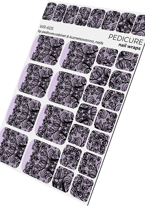 Pedicure Lace. Nail wrap WR-605