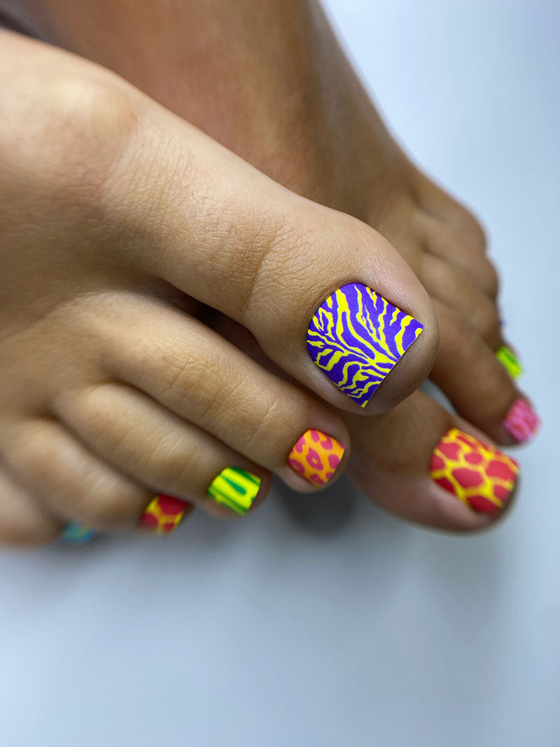 Pedicure Multicolored Mix. Nail wrap WR-709