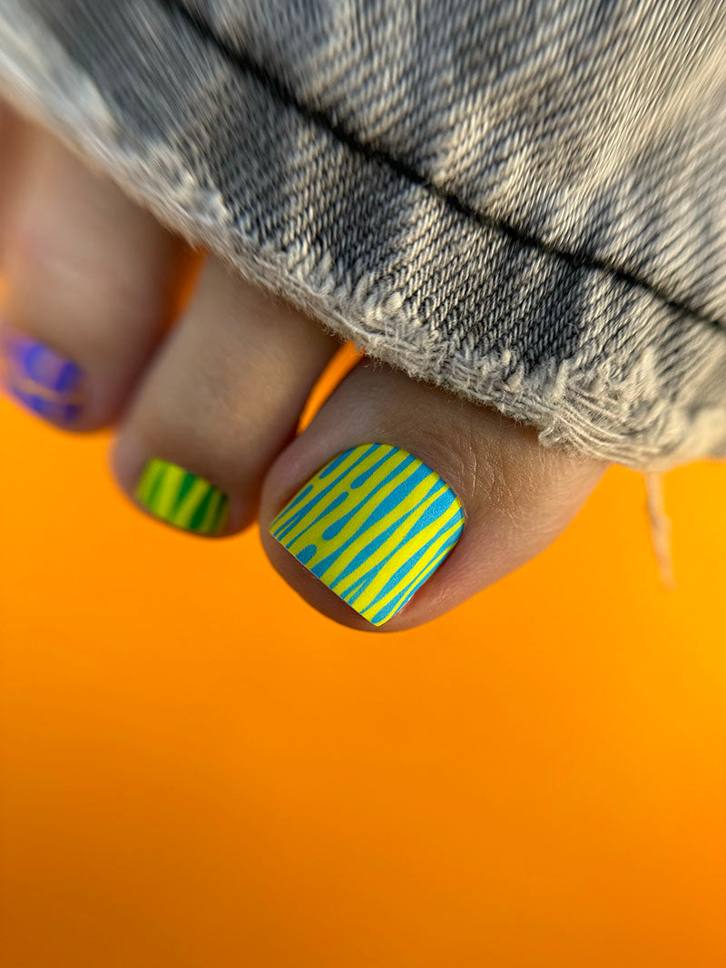 Pedicure Multicolored Mix. Nail wrap WR-709