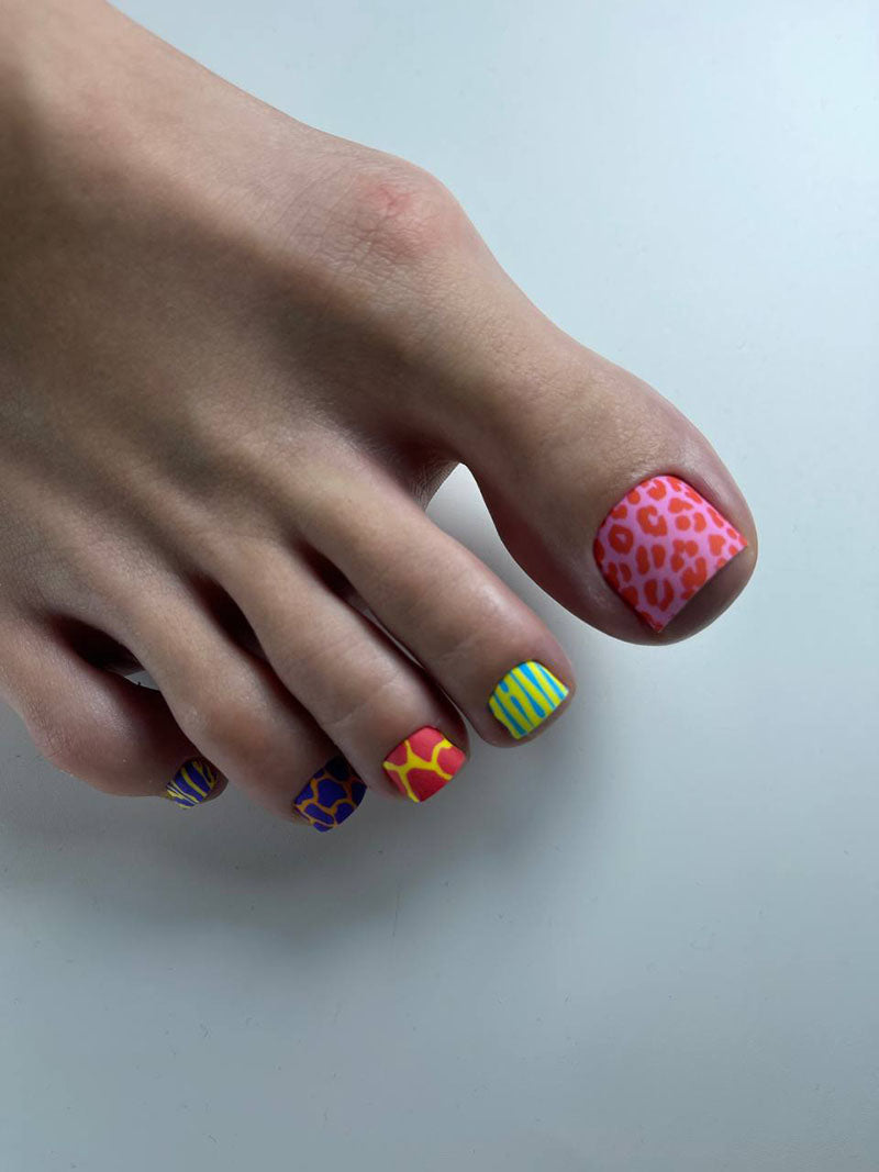 Pedicure Multicolored Mix. Nail wrap WR-709