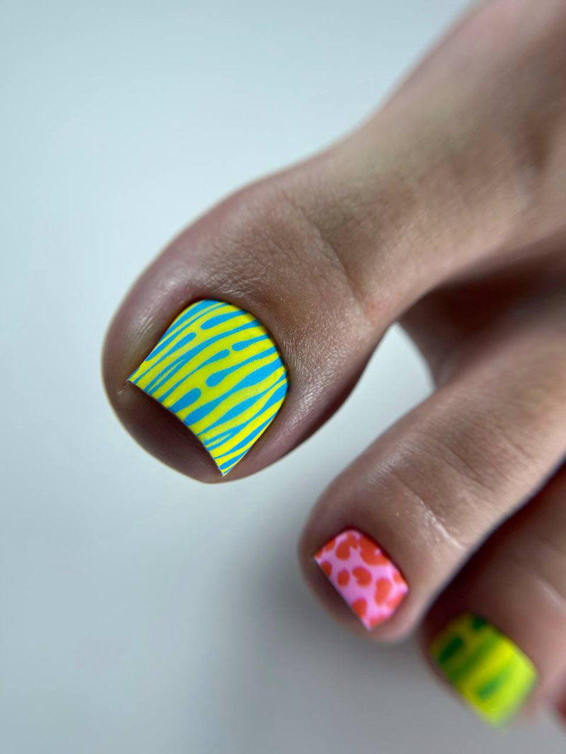 Pedicure Multicolored Mix. Nail wrap WR-709