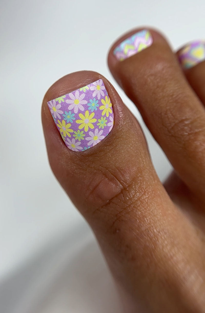 Pedicure Mix. Hearts, Circles, Flowers. Nail wrap WR-720