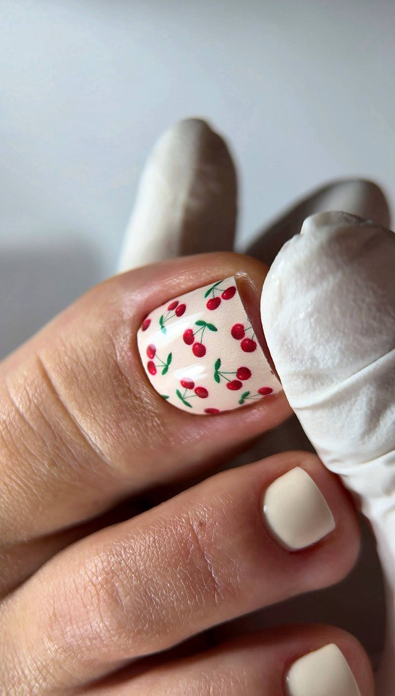 Pedicure Cherry. Nail wrap WR-751