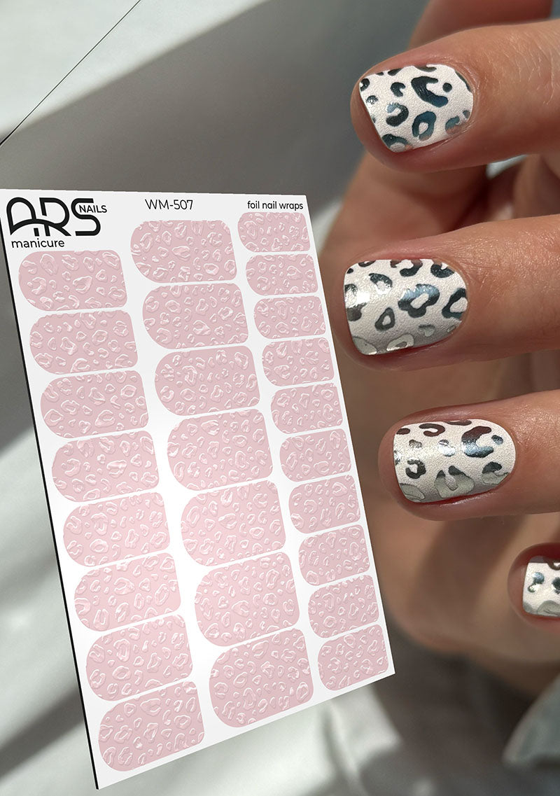 Manicure Leo. Beige. Colored Foil. Nail wraps WM-507. ARS NAILS