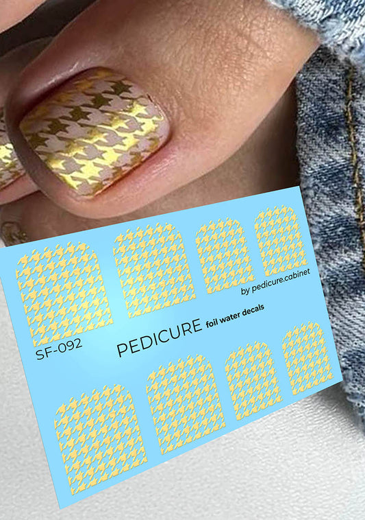 Pedicure Lapka. Large. Foil gold. Nail water decals SF-092