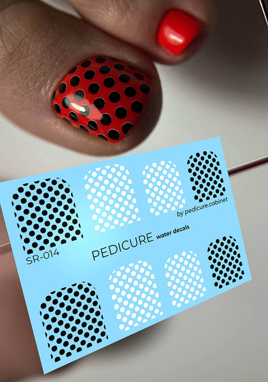 Pedicure Peas. Large. Nail water decals SR-014