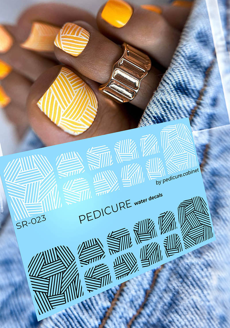 Pedicure Weaving. Nail water decals SR-023