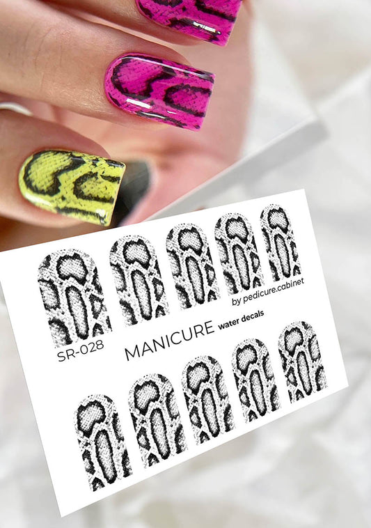 Manicure Python. Nail water decals SR-028