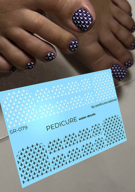 Pedicure Flower. Nail water decals SR-079