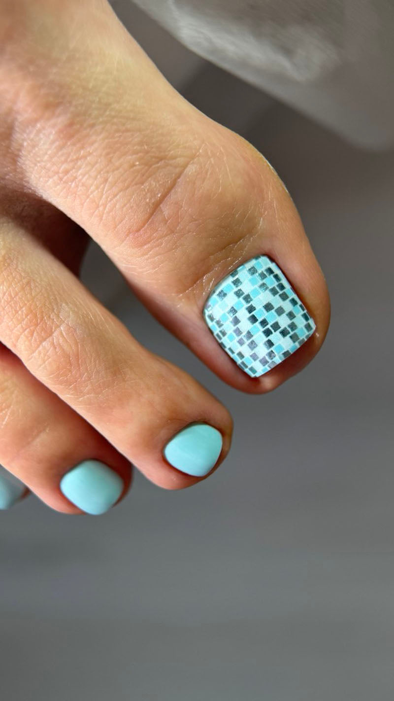 Pedicure Disco Ball. Tiffany. Colored Foil. Large. Nail wraps WB-486