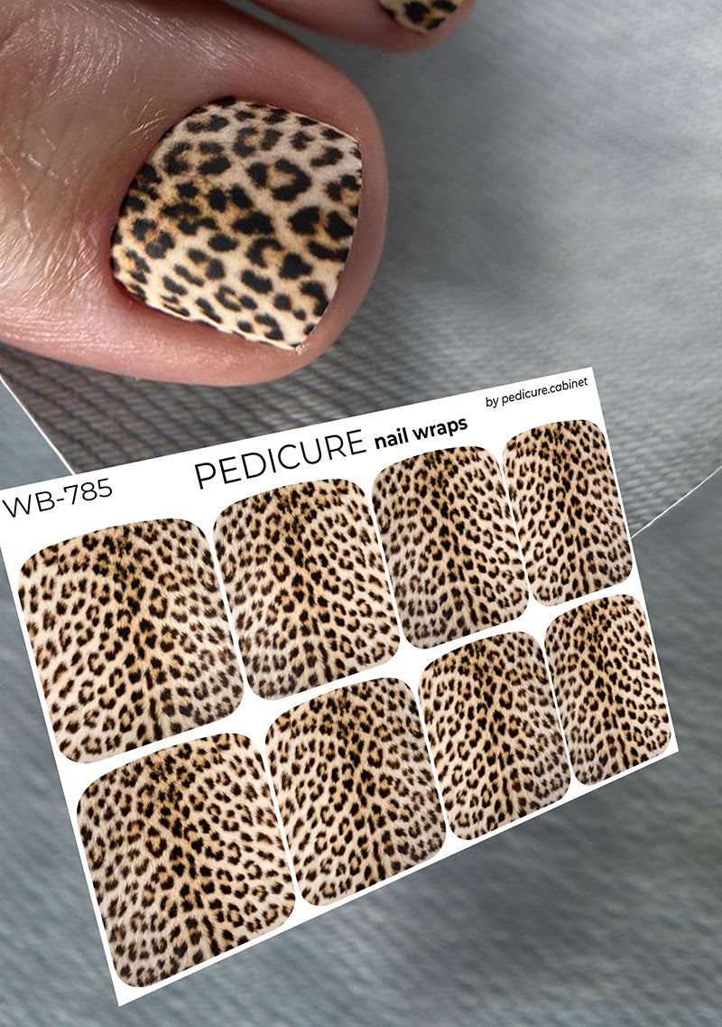 Pedicure Leo realistic. Large. Nail wrap WB-785