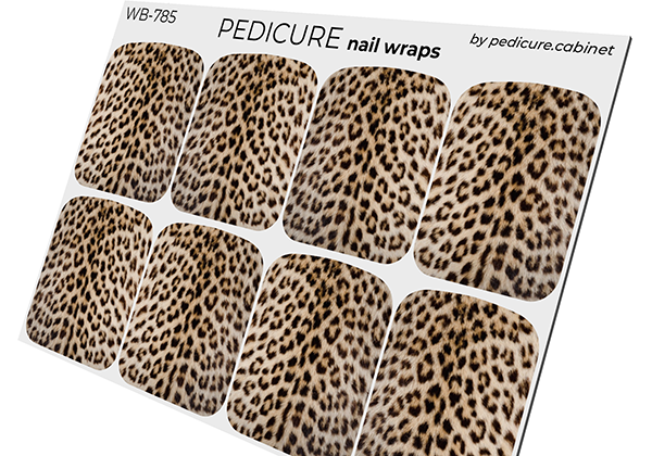 Pedicure Leo realistic. Large. Nail wrap WB-785