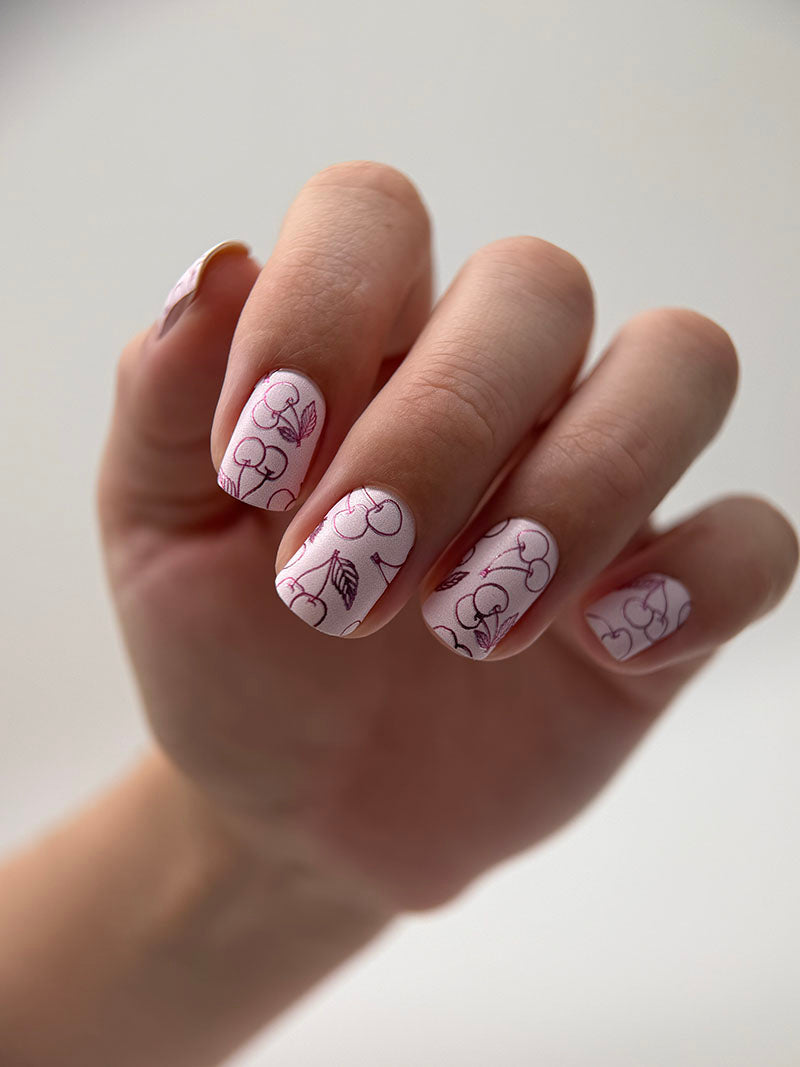 Manicure Cherry. Colored Foil. Nail wraps WM-377