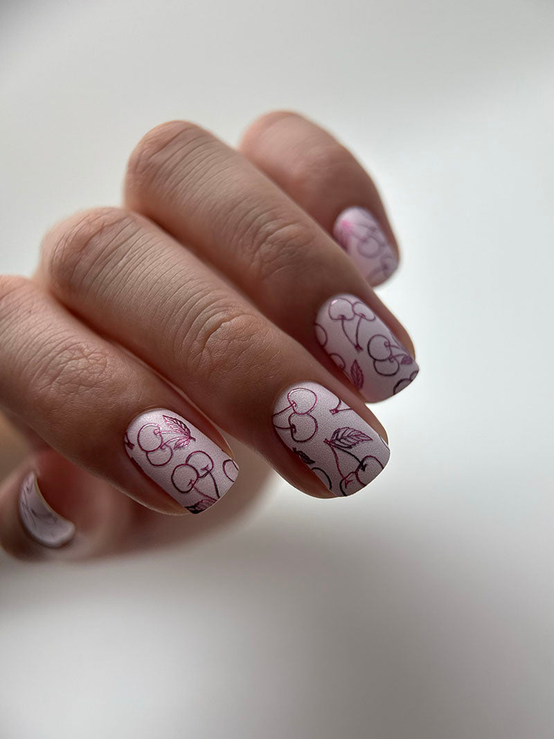 Manicure Cherry. Colored Foil. Nail wraps WM-377