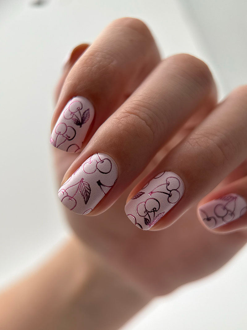 Manicure Cherry. Colored Foil. Nail wraps WM-377