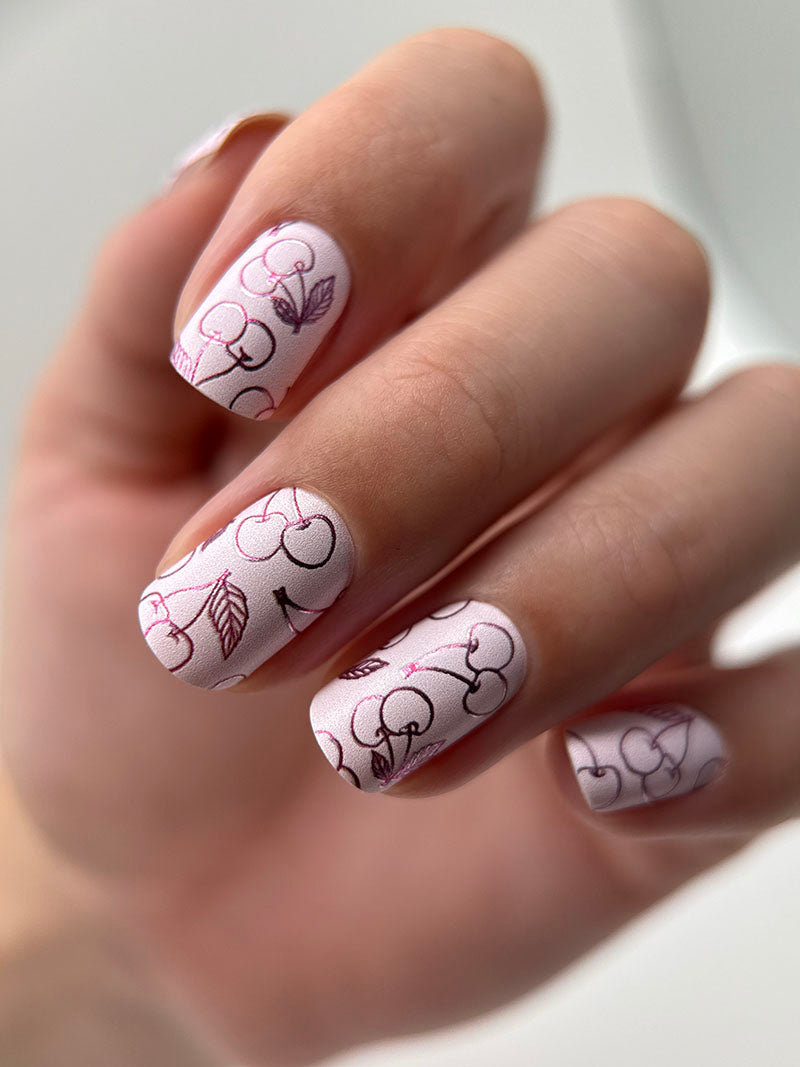 Manicure Cherry. Colored Foil. Nail wraps WM-377