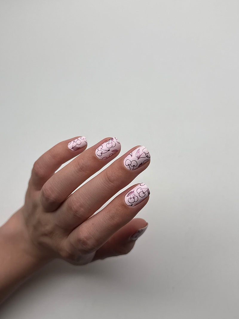Manicure Cherry. Colored Foil. Nail wraps WM-377