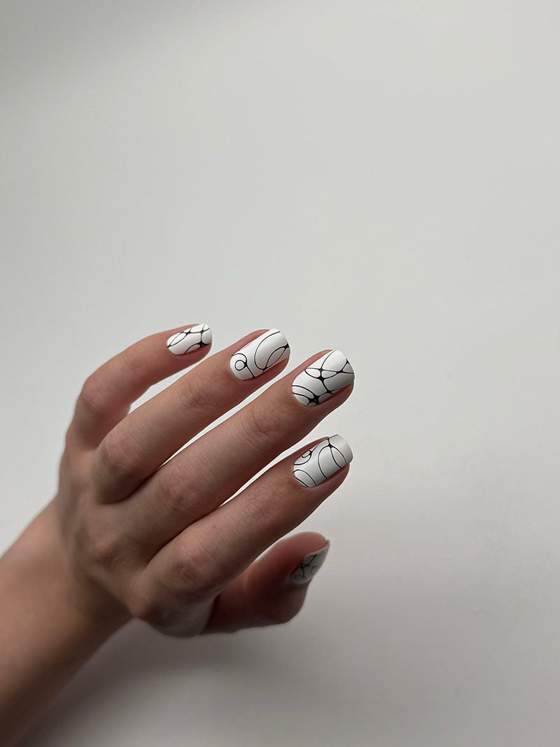 Manicure Thin lines. Nail wraps WM-393
