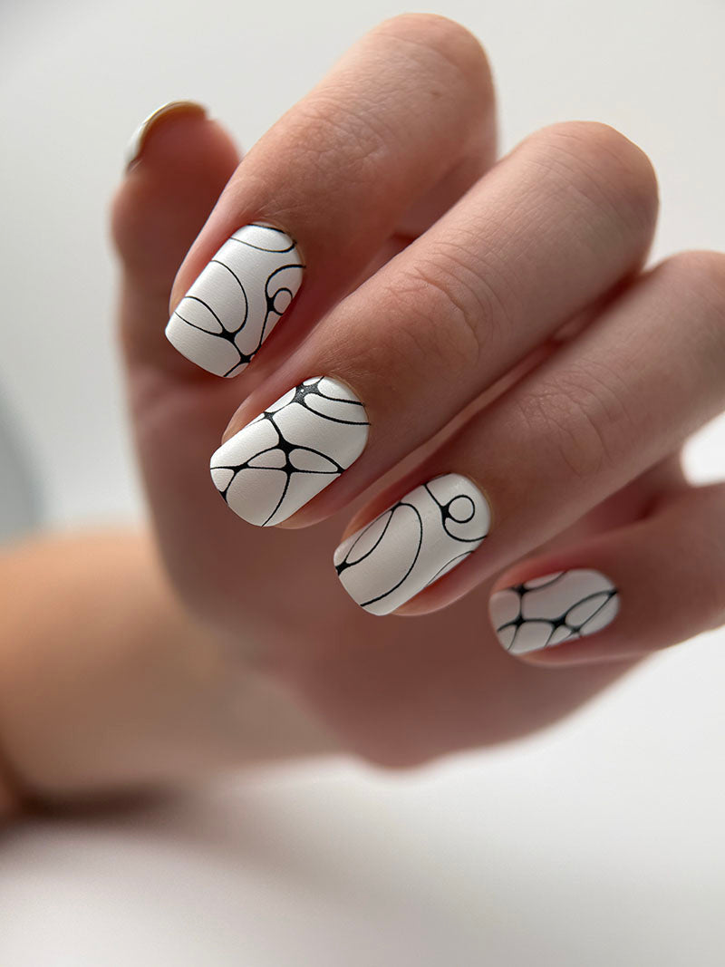 Manicure Thin lines. Nail wraps WM-393