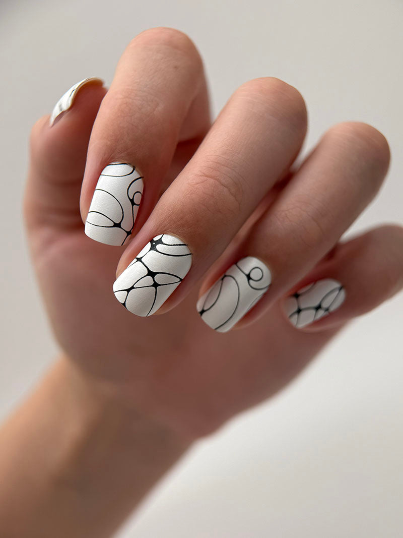 Manicure Thin lines. Nail wraps WM-393