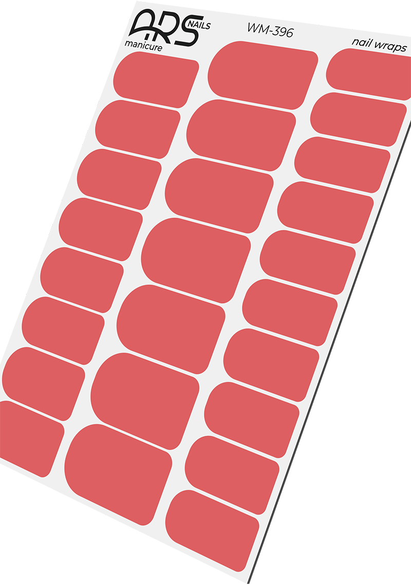 Manicure Coral. Nail wraps WM-396