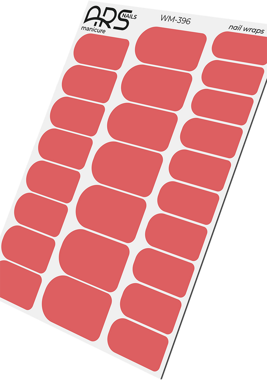 Manicure Coral. Nail wraps WM-396