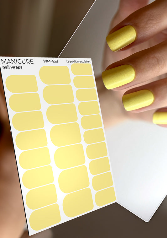 Manicure Yellow. Nail wraps WM-458