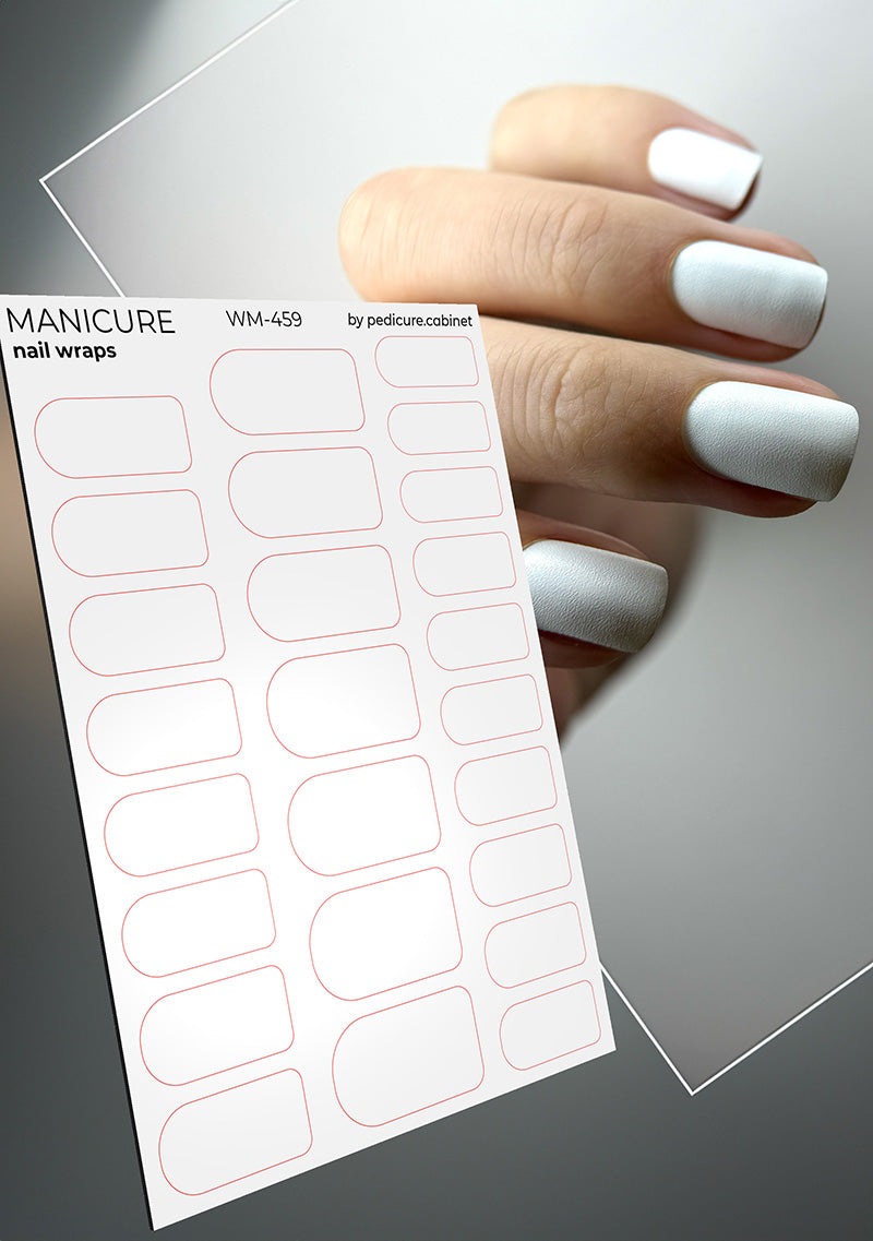 Manicure White. Nail wraps WM-459