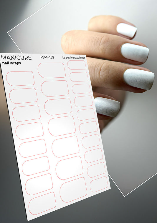 Manicure White. Nail wraps WM-459