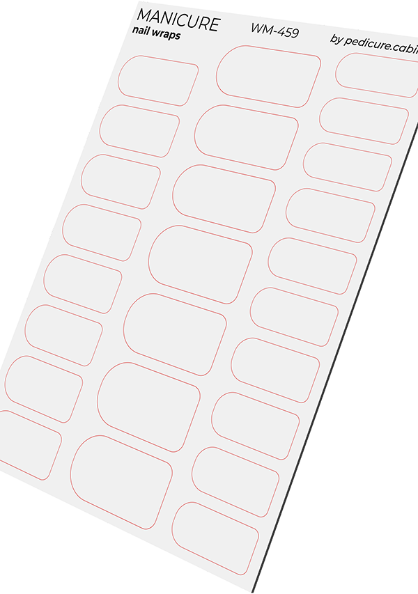 Manicure White. Nail wraps WM-459