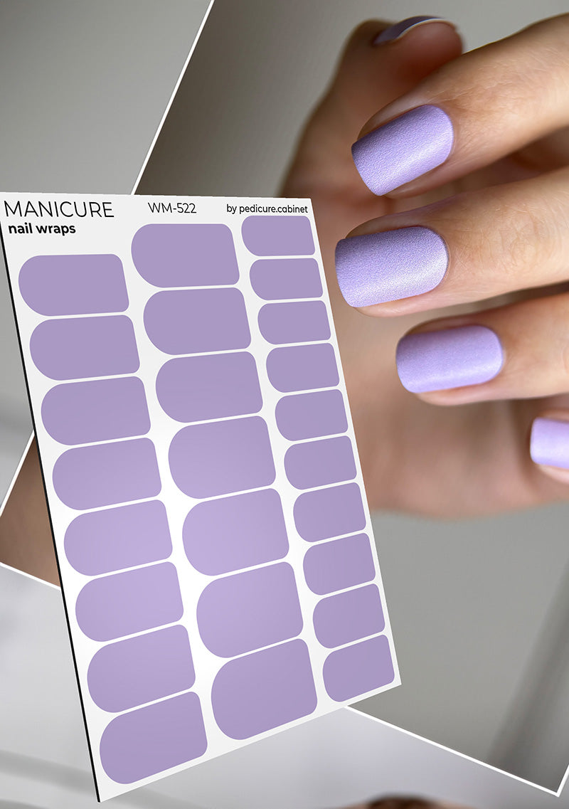 Manicure Light Lilac. Nail wraps WM-522
