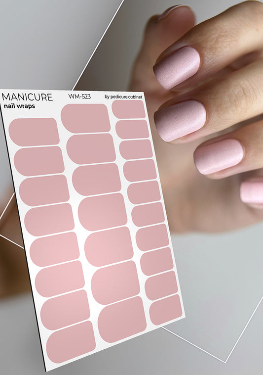 Manicure Light Dusty Pink. Nail wraps WM-523