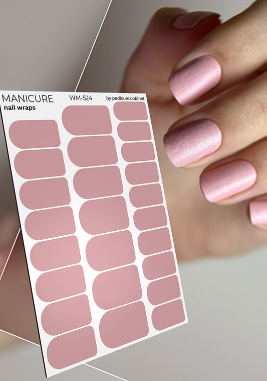 Manicure Dusty Pink. Nail wraps WM-524