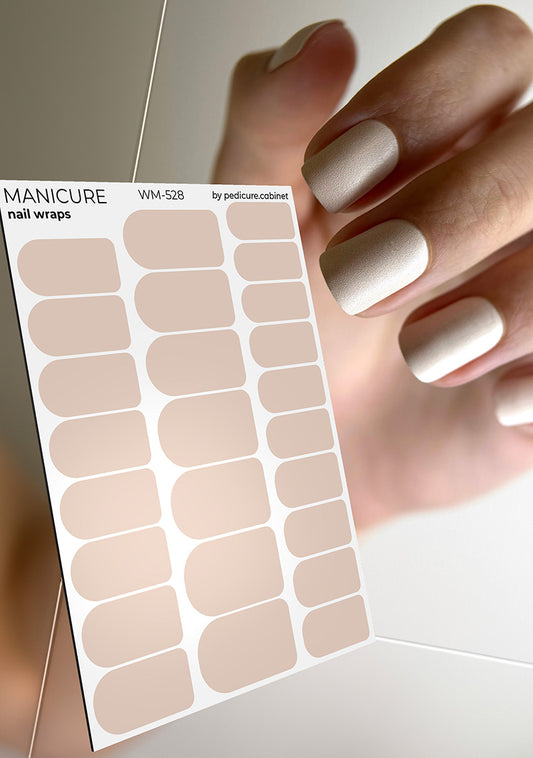 Manicure Light Beige. Nail wraps WM-528